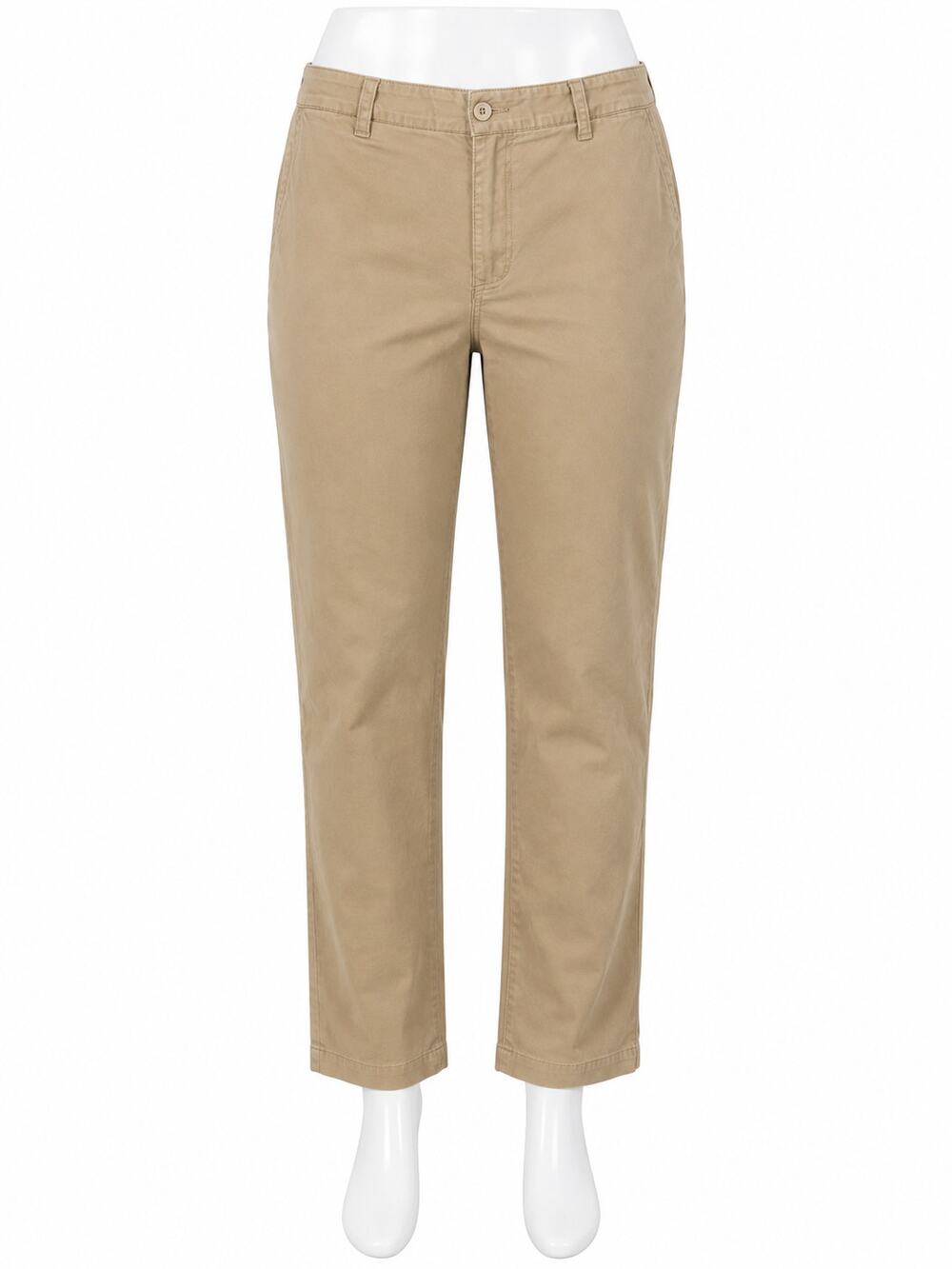 L.L.Bean Women's Tan Chino Pants - Size 16 - Regular Classic Cotton Khakis